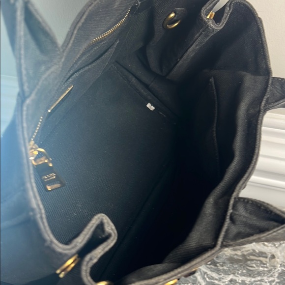 Prada Canapa Studded Black Denim Tote Bag - Picture 11 of 11